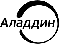 Логотип компании Аладдин Р.Д. чёрный