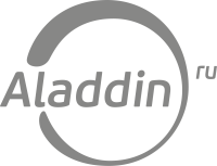 Логотип компании Аладдин Р.Д. серый (английский)