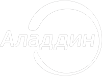 Логотип компании Аладдин Р.Д. белый